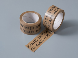 Brown printed tape Bruine bedrukte tape