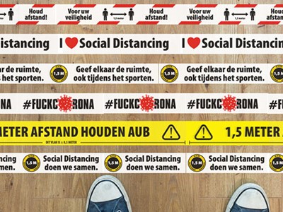 Social Distancing Tape - Ready-to-use printed tape for specific situations